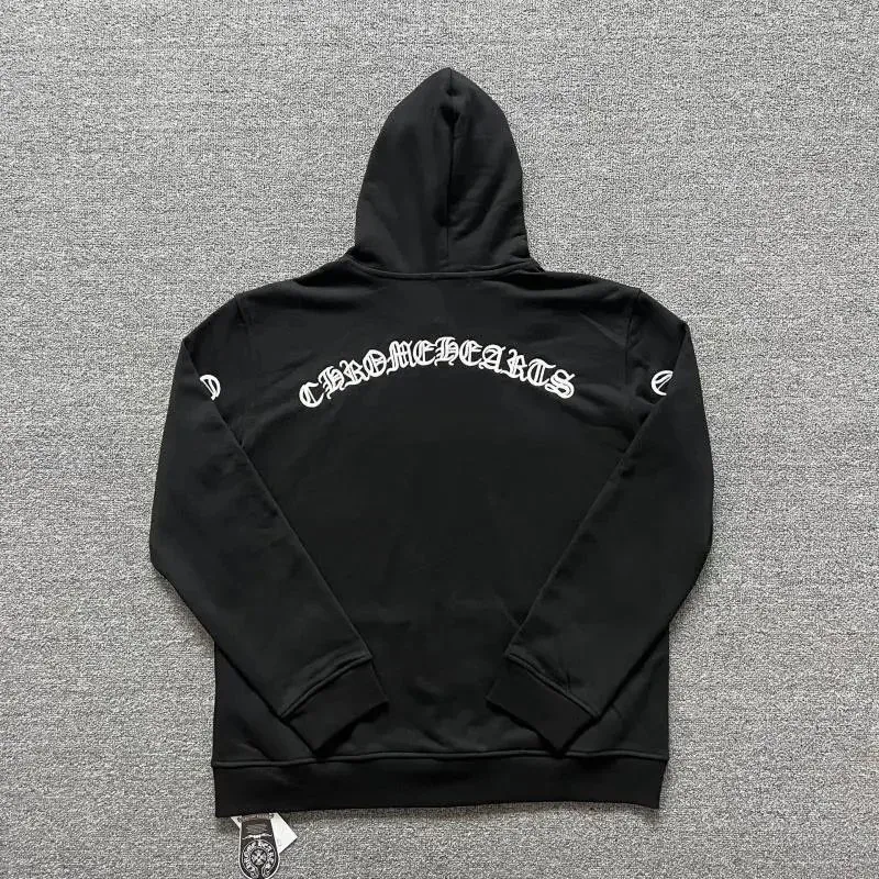 Chrome Hearts Chrome Hearts Black Hoodie with White Logo Black
