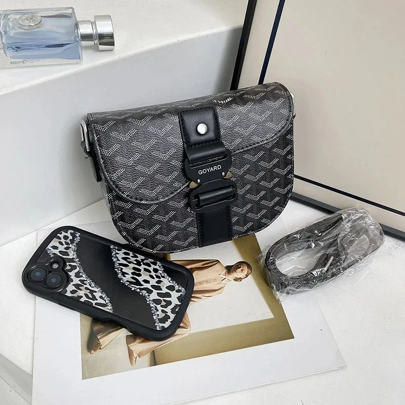 Goyard Goyard Black Monogram Leather Crossbody Bag Black - 1