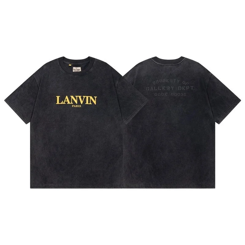 Lanvin Lanvin x Gallery Dept. Water-Washed Black T-Shirt Black