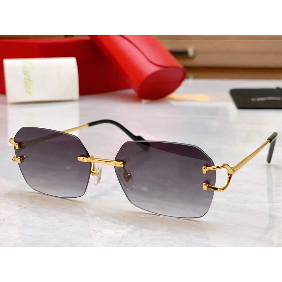 Cartier Cartier C1 Sunglasses Gold Gradient Lens Eyewear Gold - 1