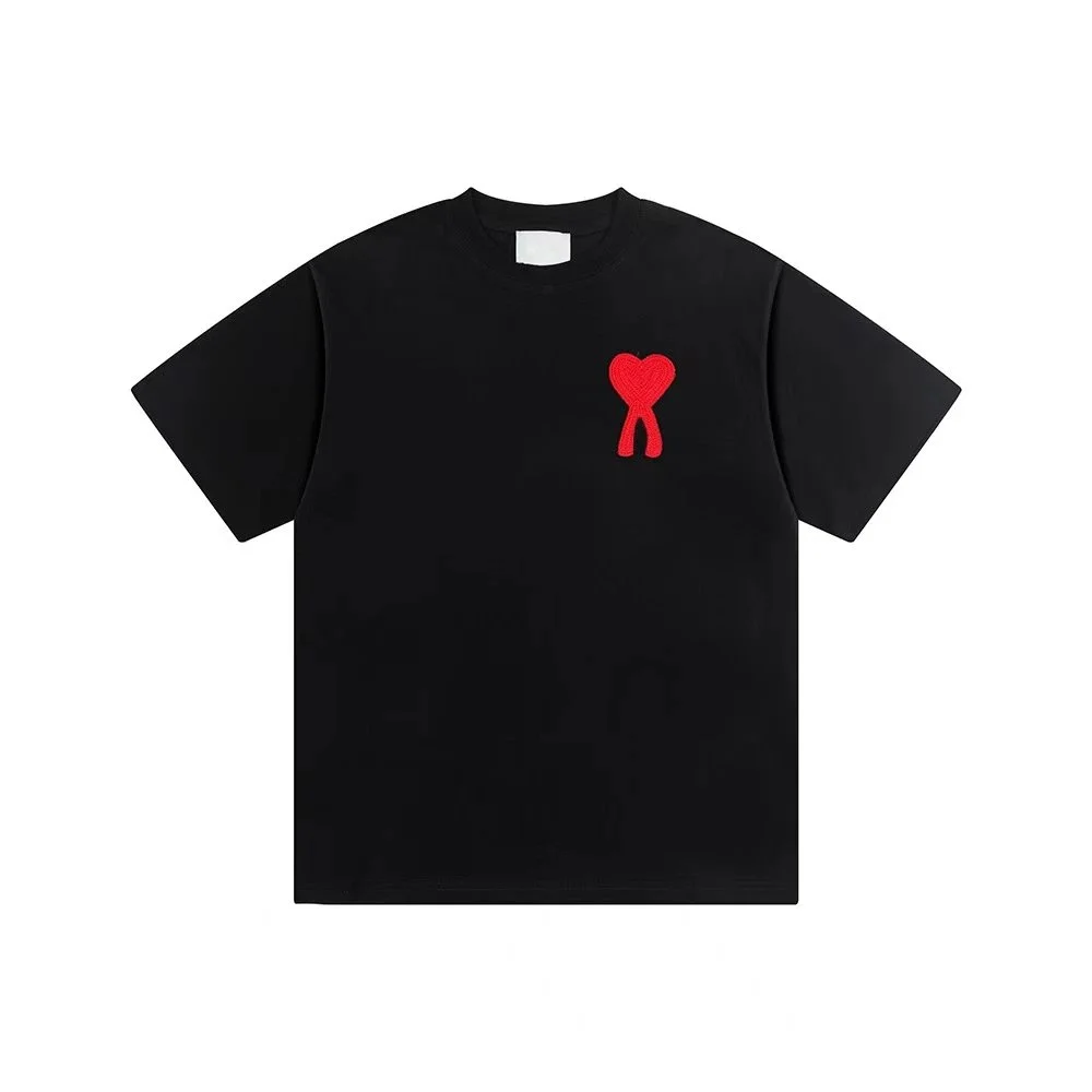 Maison Margiela Maison Margiela AM1061 Black Red Heart T-Shirt Black - 1