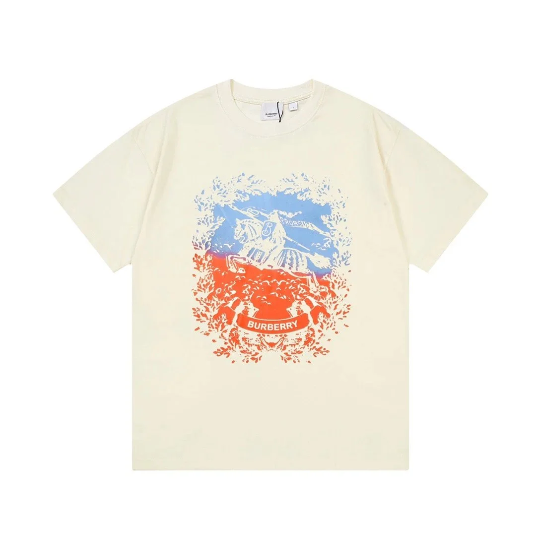 Burberry Burberry Horseman Print T-Shirt Cream Cream - 1