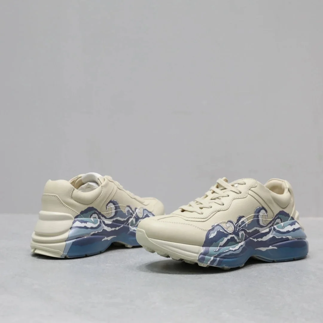 Gucci Gucci Rhyton Waves Beige & Blue Sneakers Beige - 1