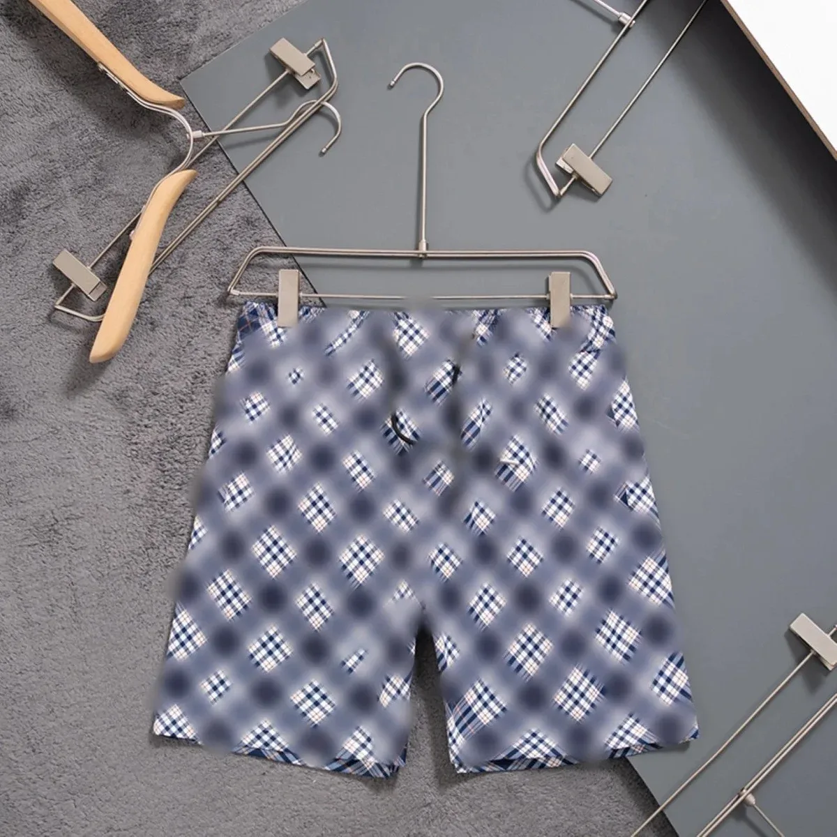 Other V2602 Blue Plaid Shorts Casual Blue - 1