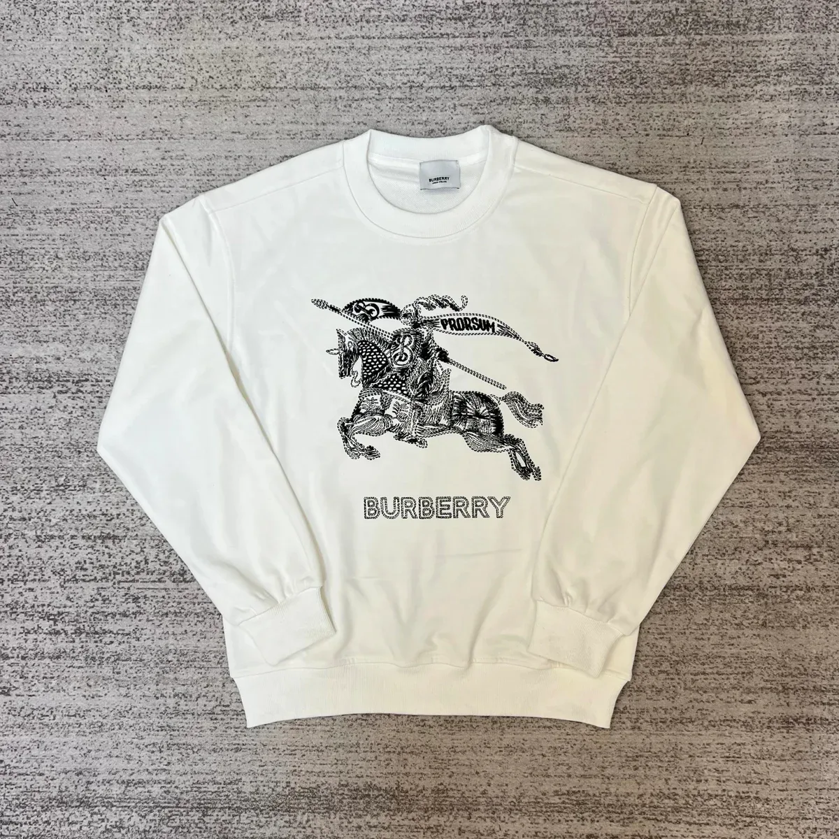 Burberry Burberry Knight White Graphic Sweatshirt White