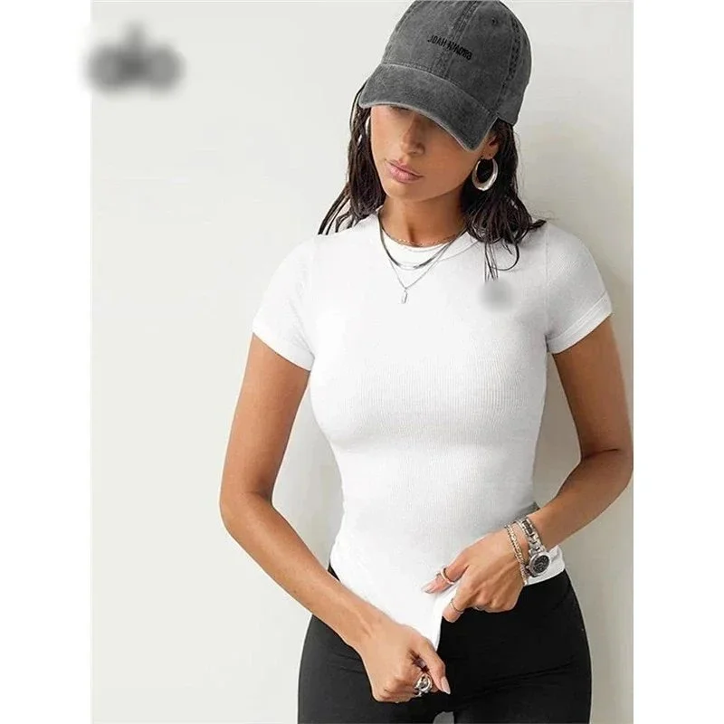 Other Unisex White Solid T-Shirt White - 1