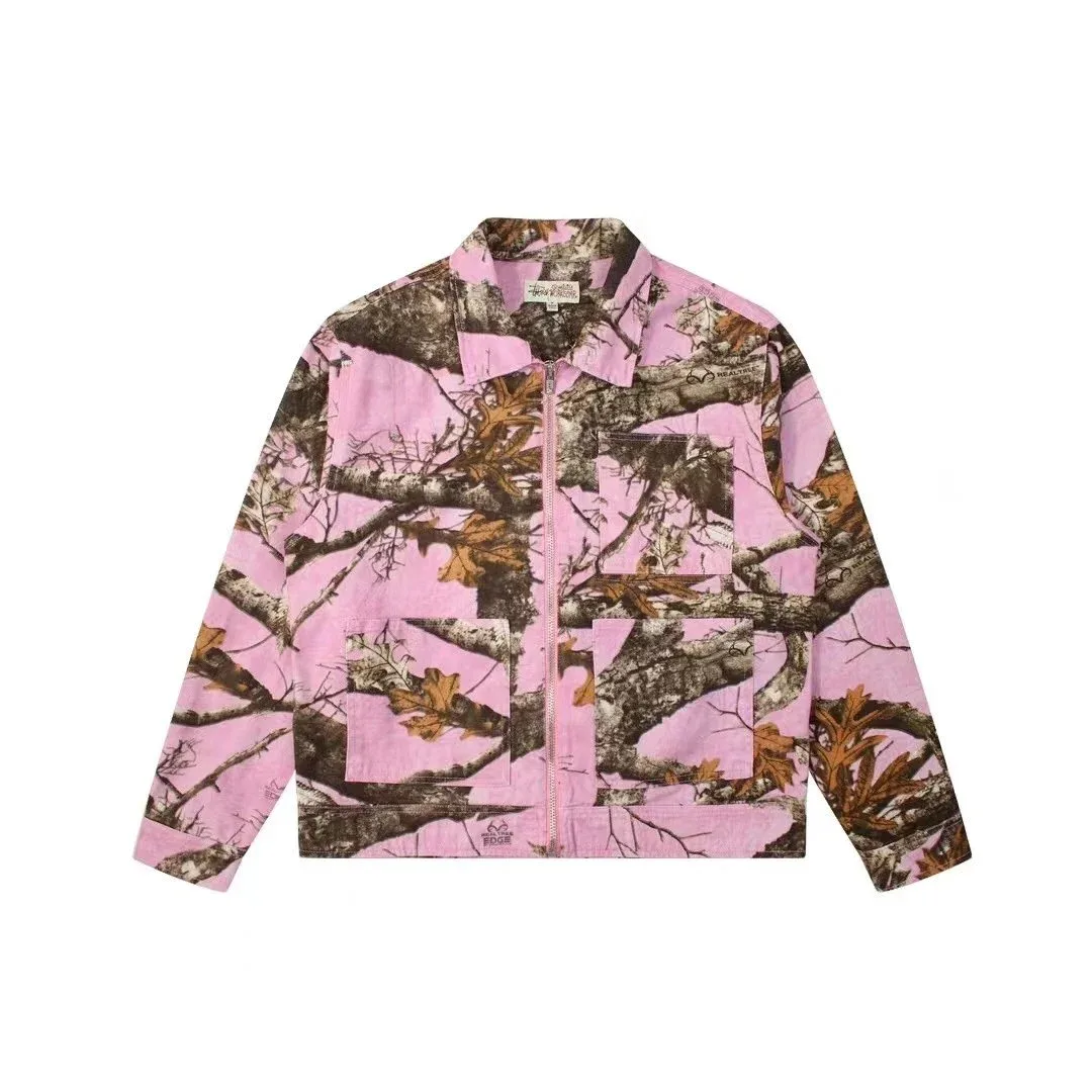 Other Pink Camouflage Zip-Up Jacket Pink - 1