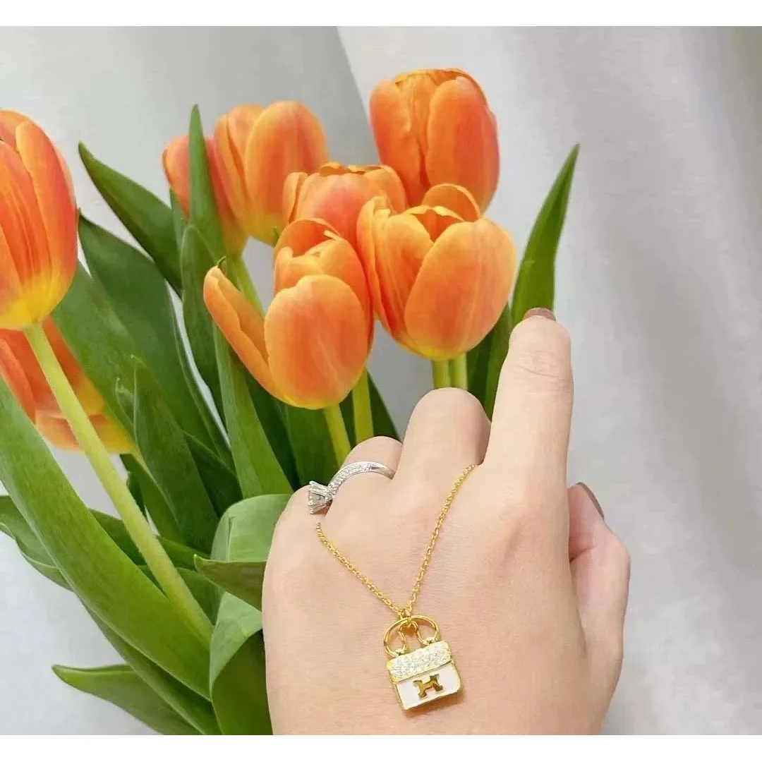 Hermès Hermès H Gold Lock Necklace Gold