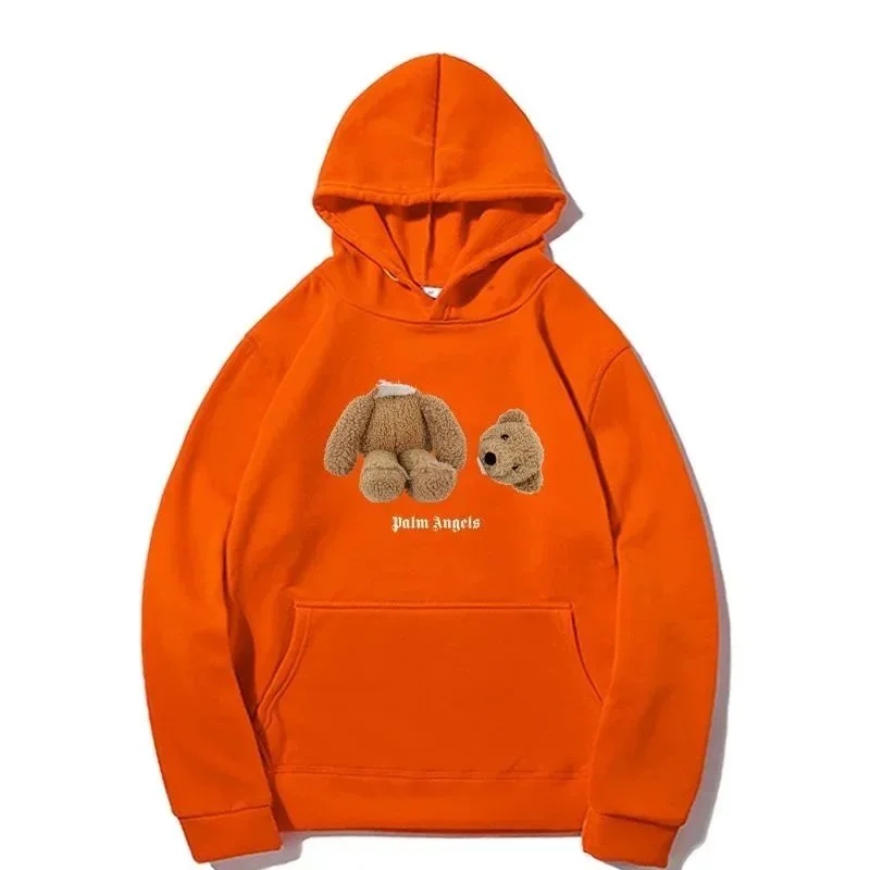 Palm Angels Palm Angels Bear Orange Hoodie Orange - 1