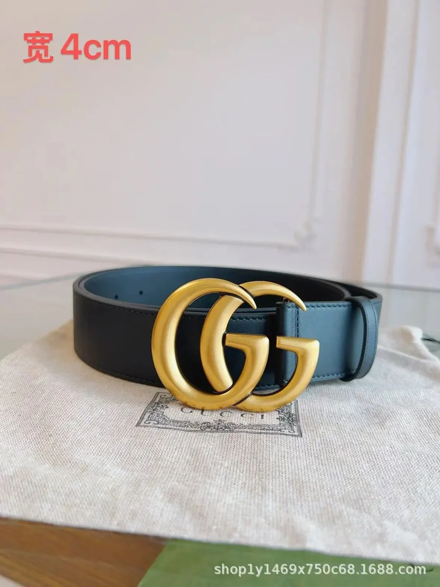 Gucci Gucci Interlocking G Black/Gold Belt Black