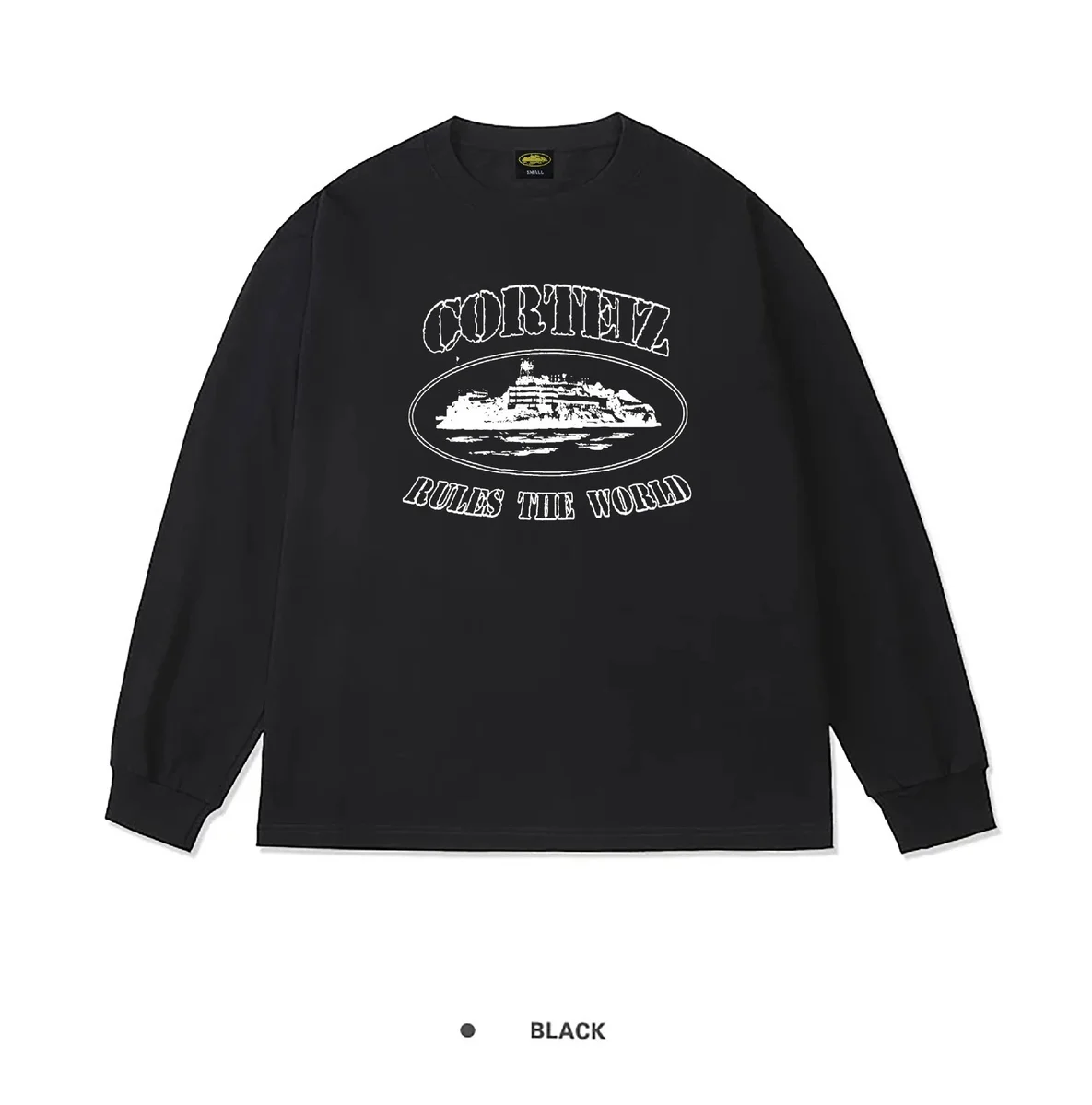 Corteiz Corteiz Rules the World Black Long Sleeve T-Shirt Black - 1
