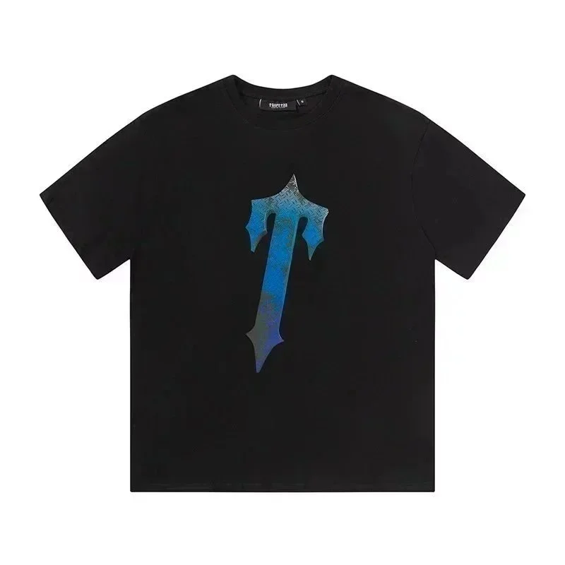 Trapstar Trapstar Black Blue 'T' Logo T-Shirt Black - 1