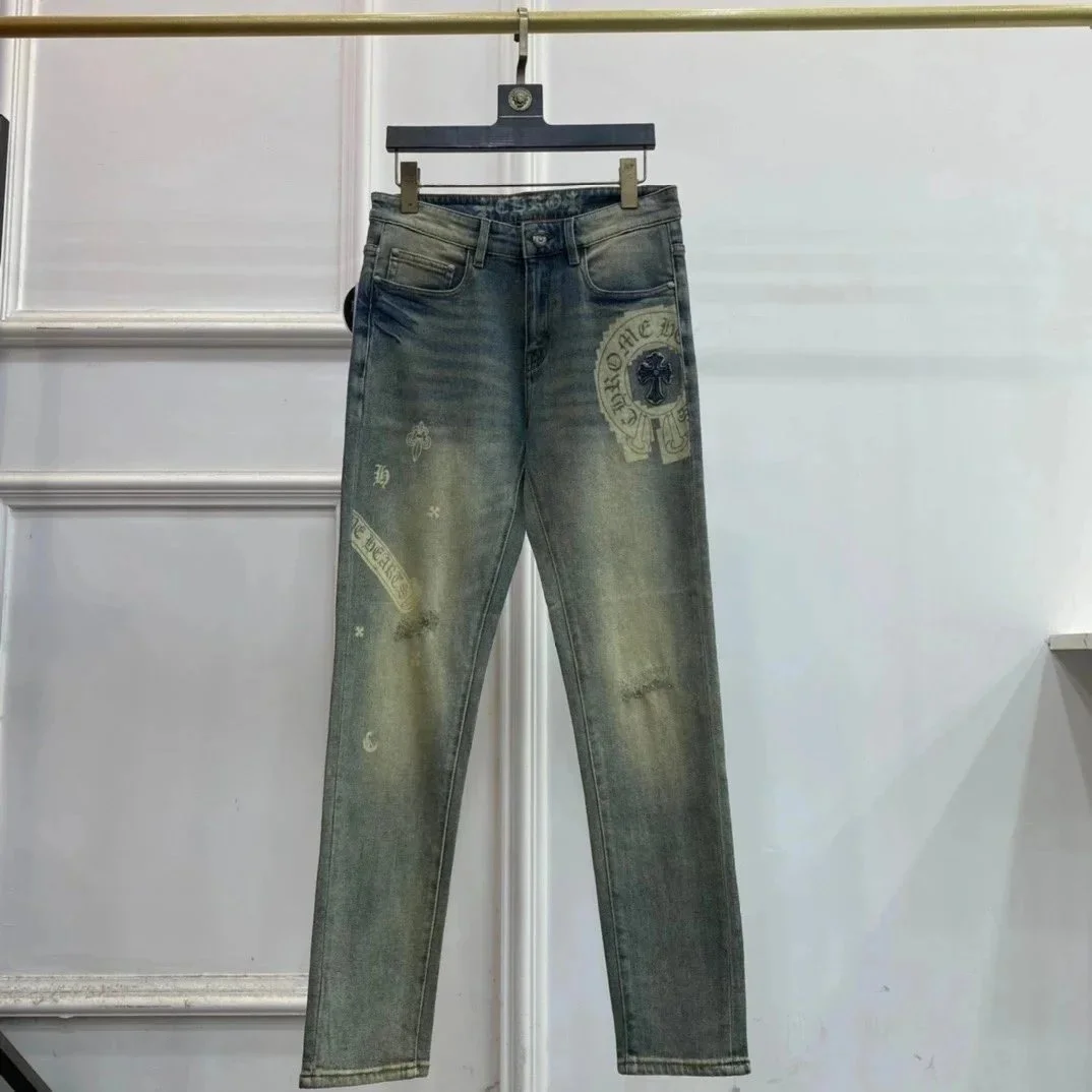 Chrome Hearts Chrome Hearts CH Cross Vintage Wash Jeans Blue