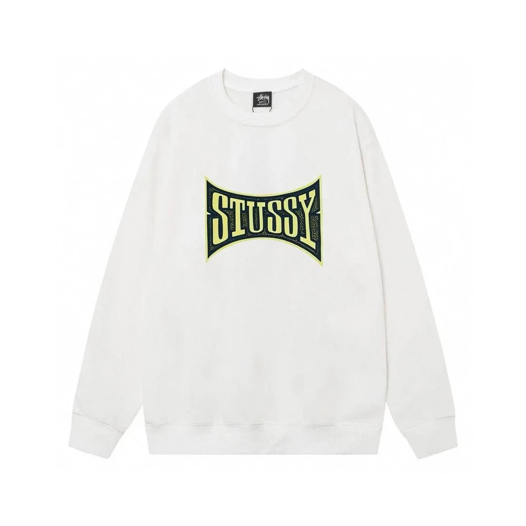 Stussy Stussy Stüssy Basic Logo Crewneck Sweatshirt White White - 1