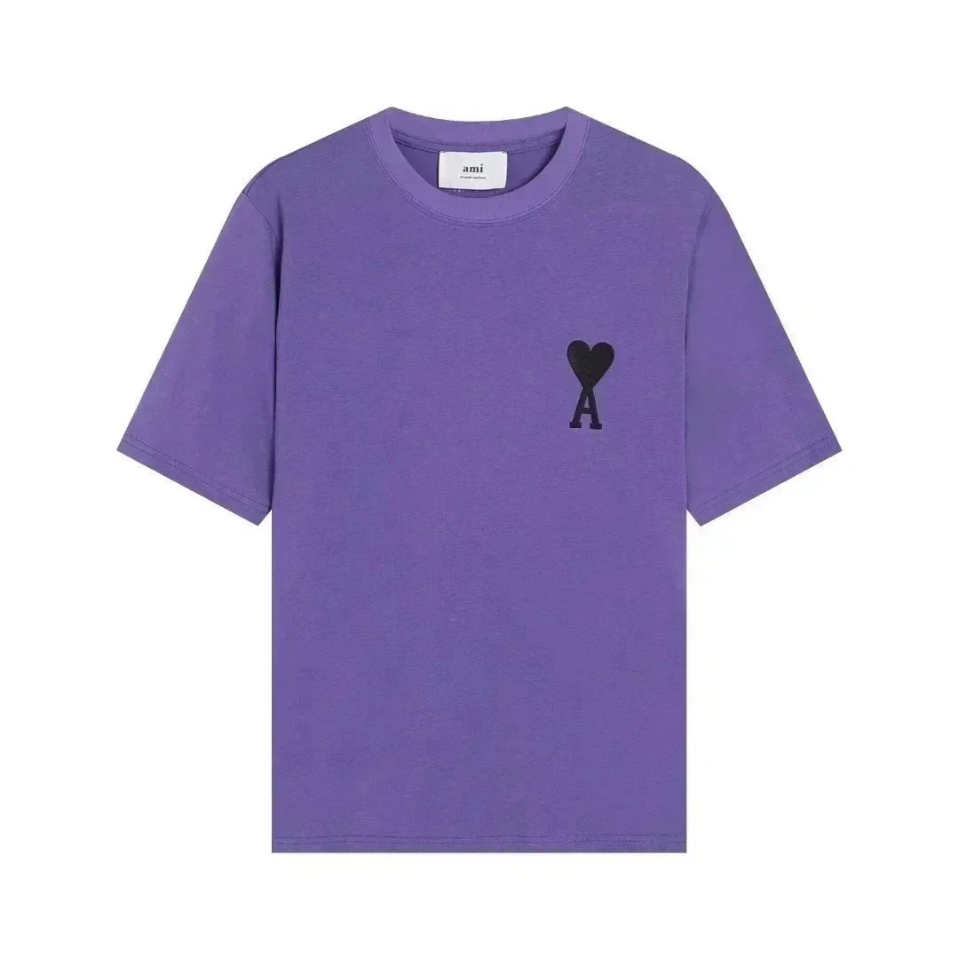 Ami Paris AMI Ami de Coeur Purple Heart T-Shirt Purple - 1