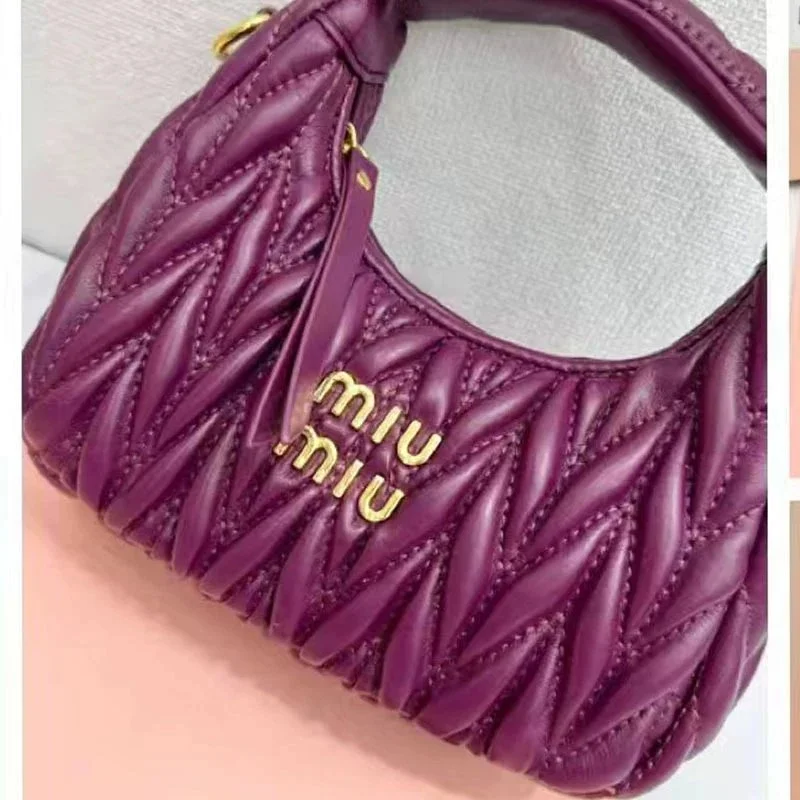 Miu Miu Miu Miu Matelassé Purple Shoulder Bag Purple