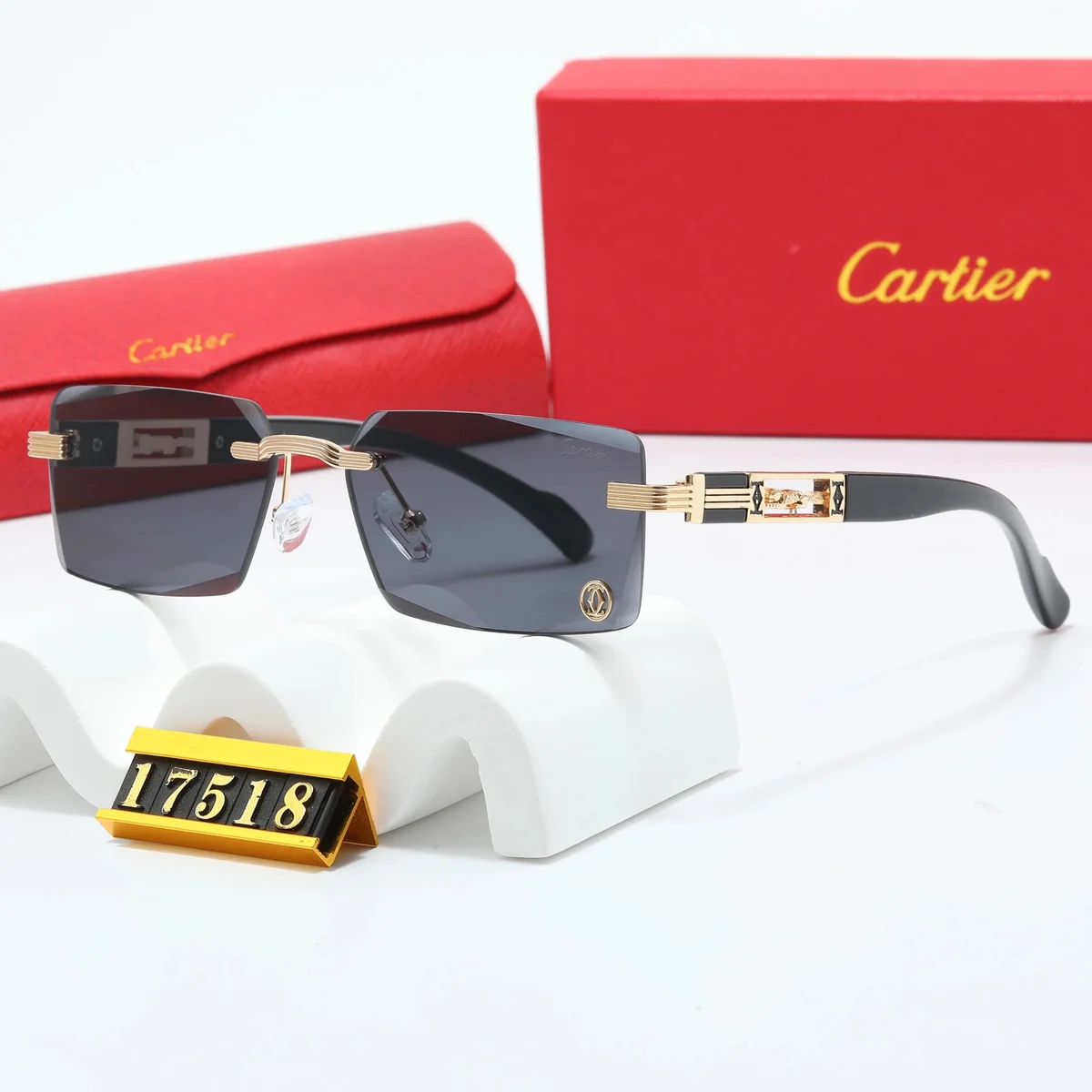Cartier Cartier Soleil Blanc 17518 Sunglasses Black - 1