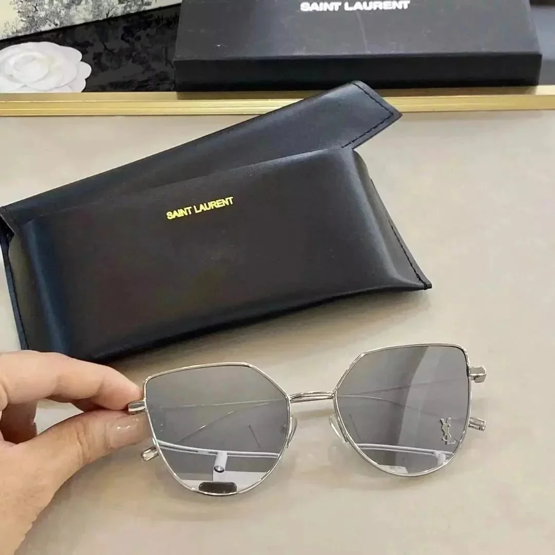 Saint Laurent Saint Laurent YSL Cat-Eye Sunglasses Silver Grey Silver - 1