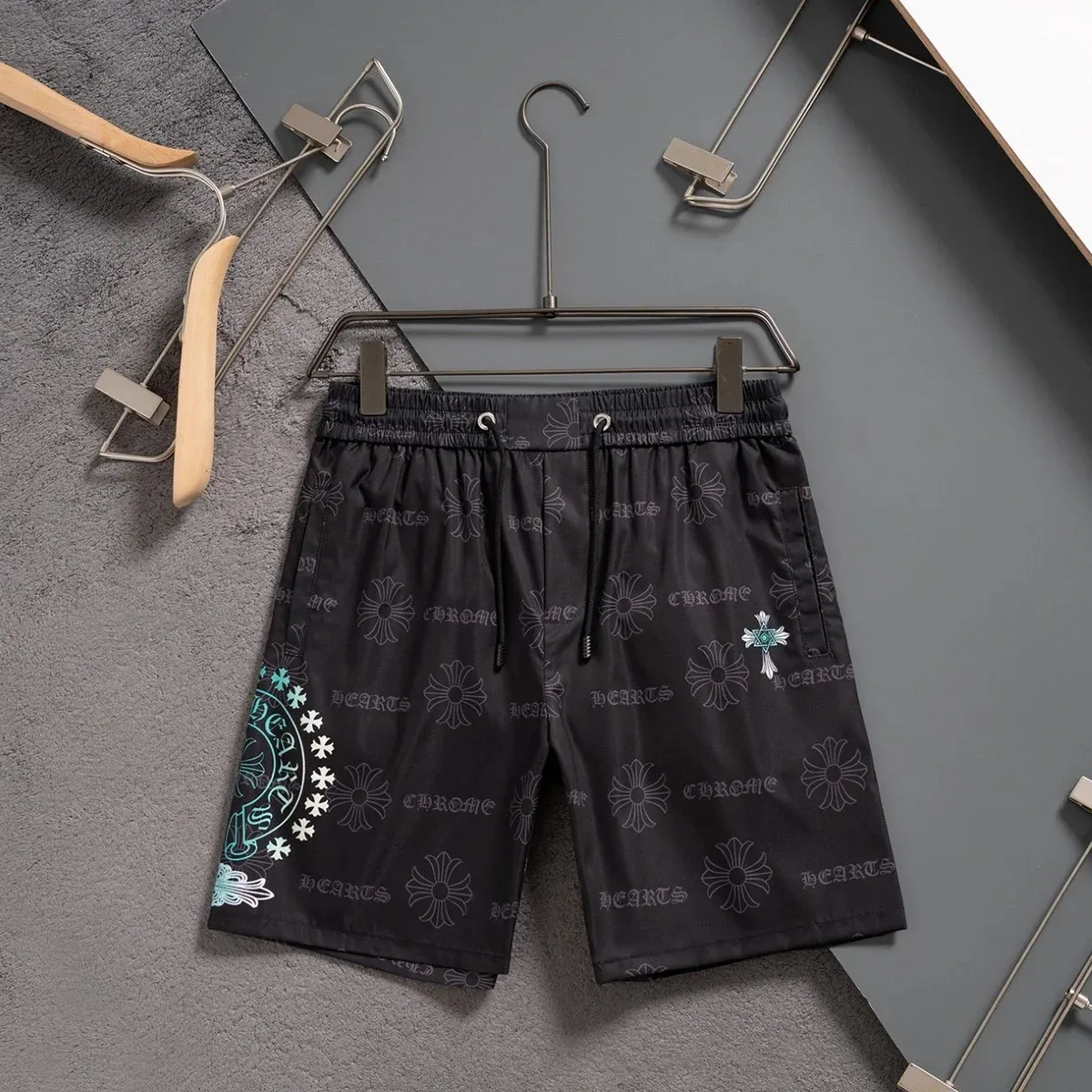 Chrome Hearts Chrome Hearts CH Cross Black & White Shorts Black - 1