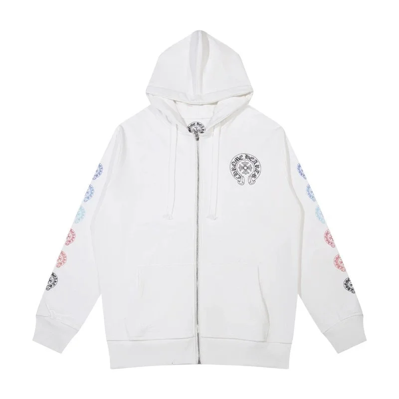 Chrome Hearts Chrome Hearts CH Cross White Zip-Up Hoodie White