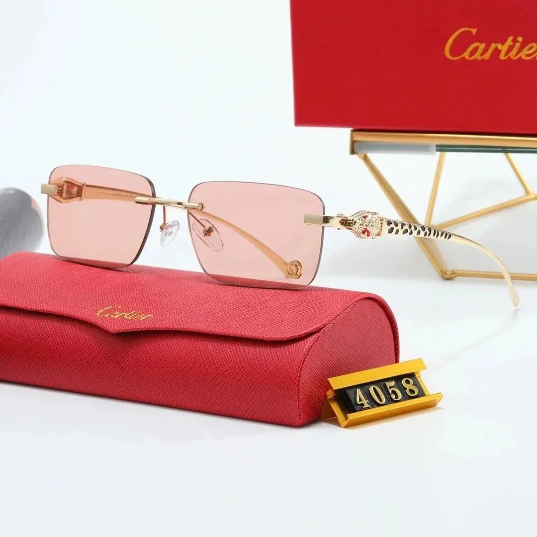 Cartier Cartier Panther Design Sunglasses Pink Lens Eyewear Pink - 1