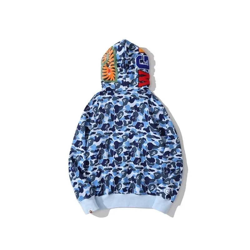 A Bathing Ape BAPE STA Camo Blue Hoodie Blue - 1