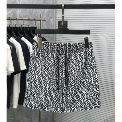 Other Black and White Geometric Print Shorts Multicolor - 1