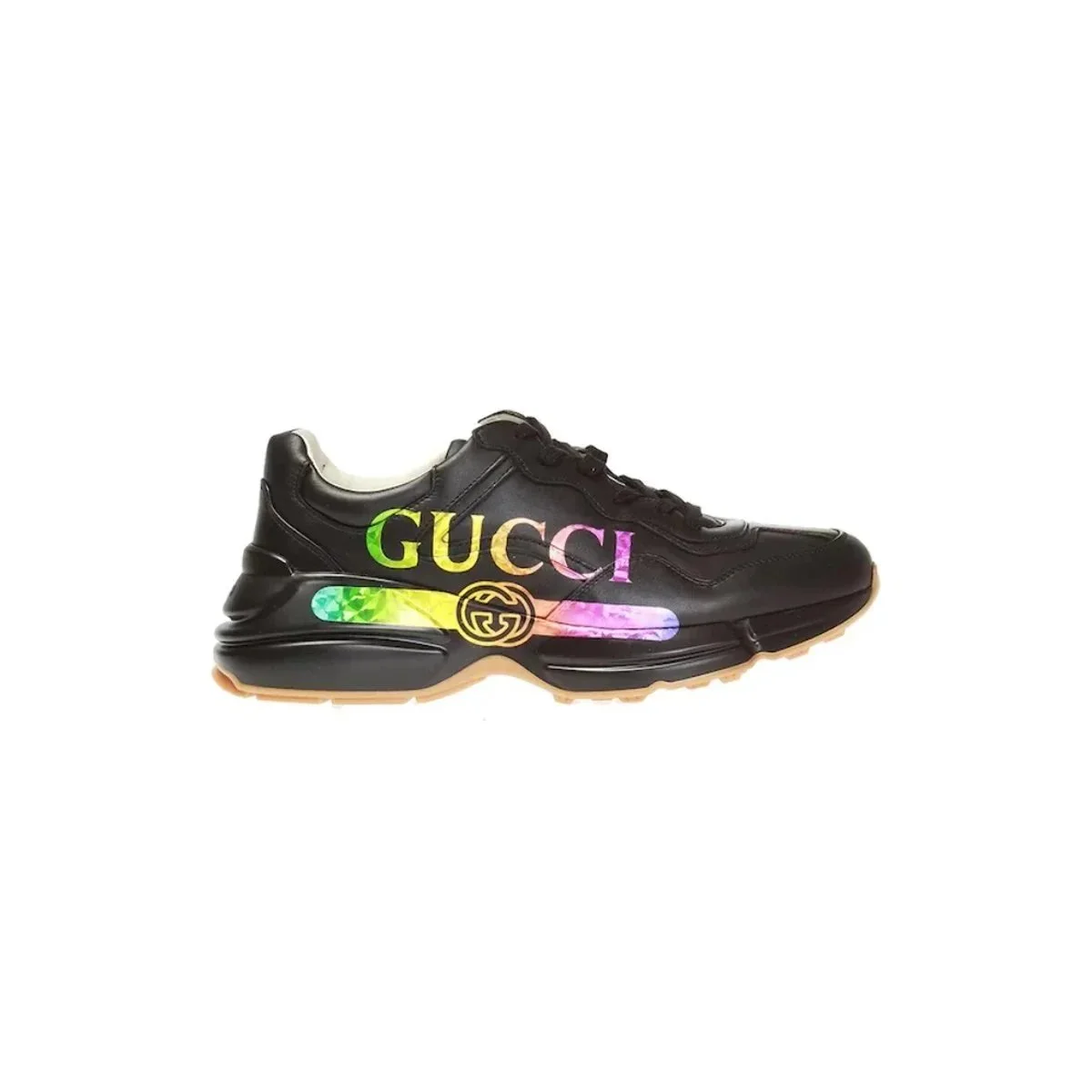 Gucci Gucci Rhyton Iridescent Logo Sneaker Black