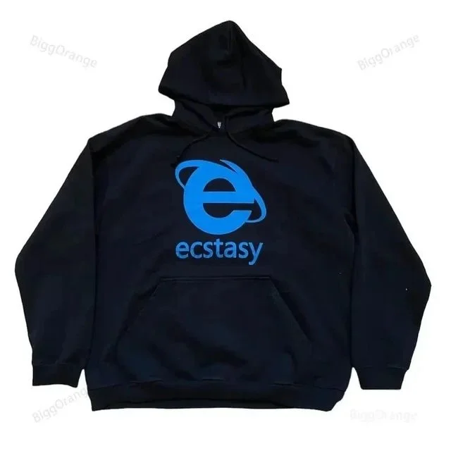 Other Ecstasy Black Hoodie with Blue Logo Pullover Black - 1