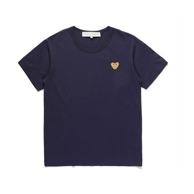 Comme des Garçons Comme des Garçons Play Navy/Gold Heart T-Shirt Navy - 1