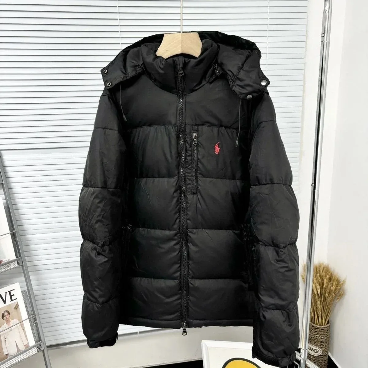 Polo Ralph Lauren Polo Ralph Lauren Black Pony Puffer Coat Black - 1