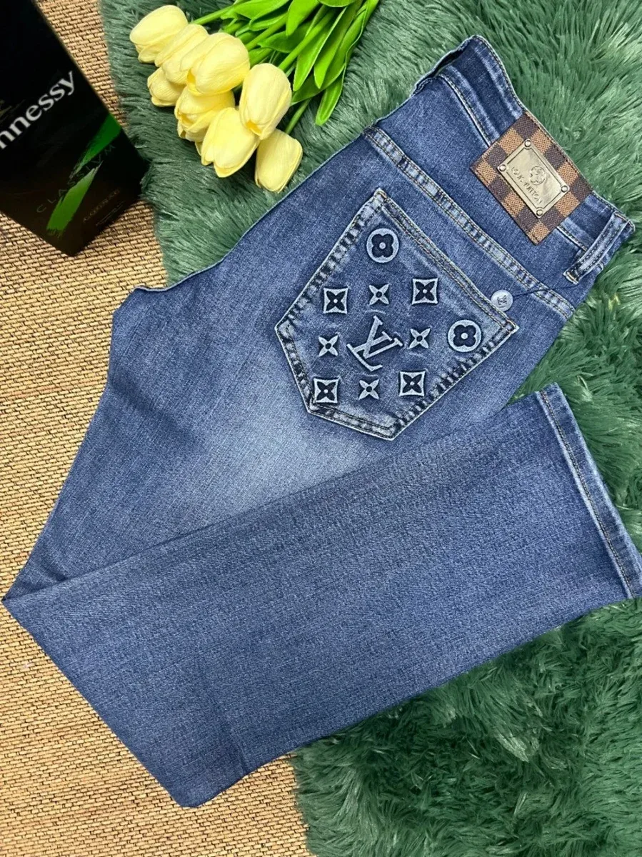 Louis Vuitton Louis Vuitton Monogram Classic Blue Denim Jeans Blue