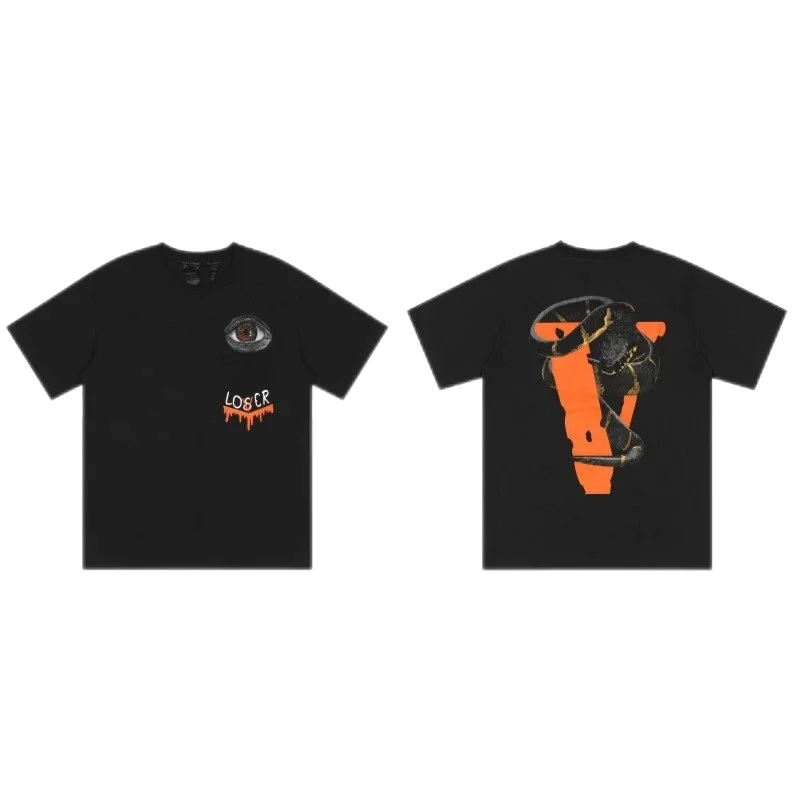 VLONE Vlone Loser V Black T-Shirt Black - 1