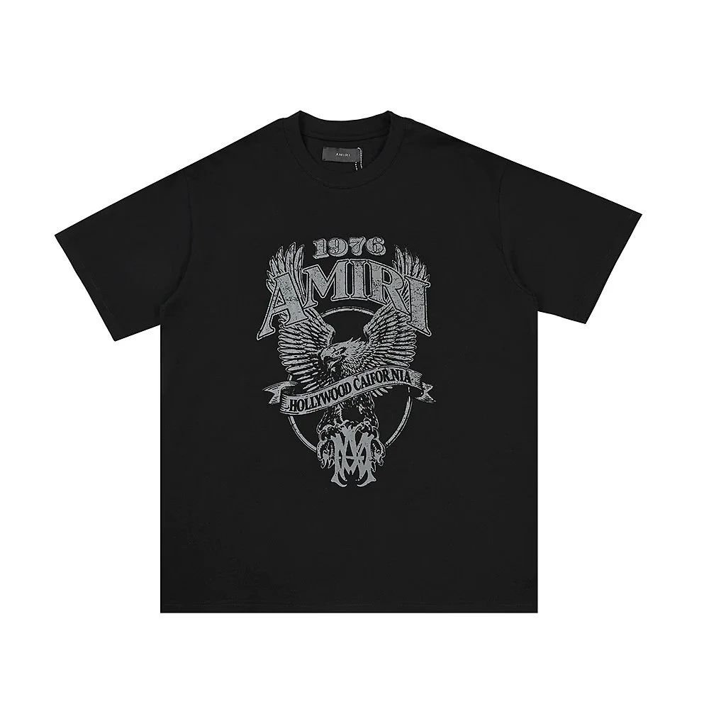 Amiri Amiri Hollywood California Black T-Shirt Black - 1