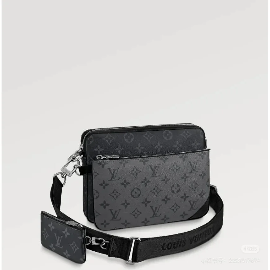 Louis Vuitton Louis Vuitton Monogram Crossbody Bag Black Black