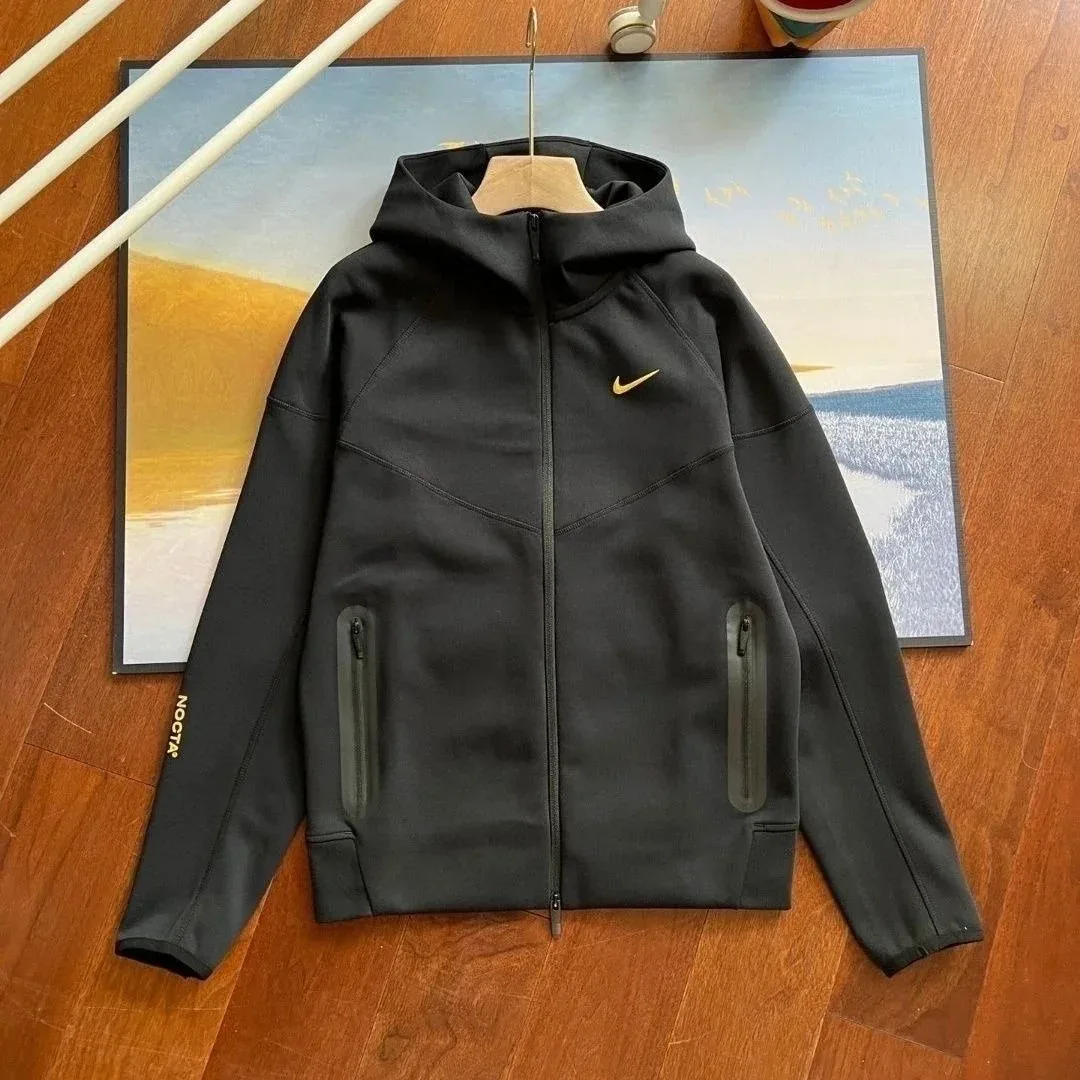 Nike Nike Tech Fleece Black Hooded Zip-Up Jacket Black