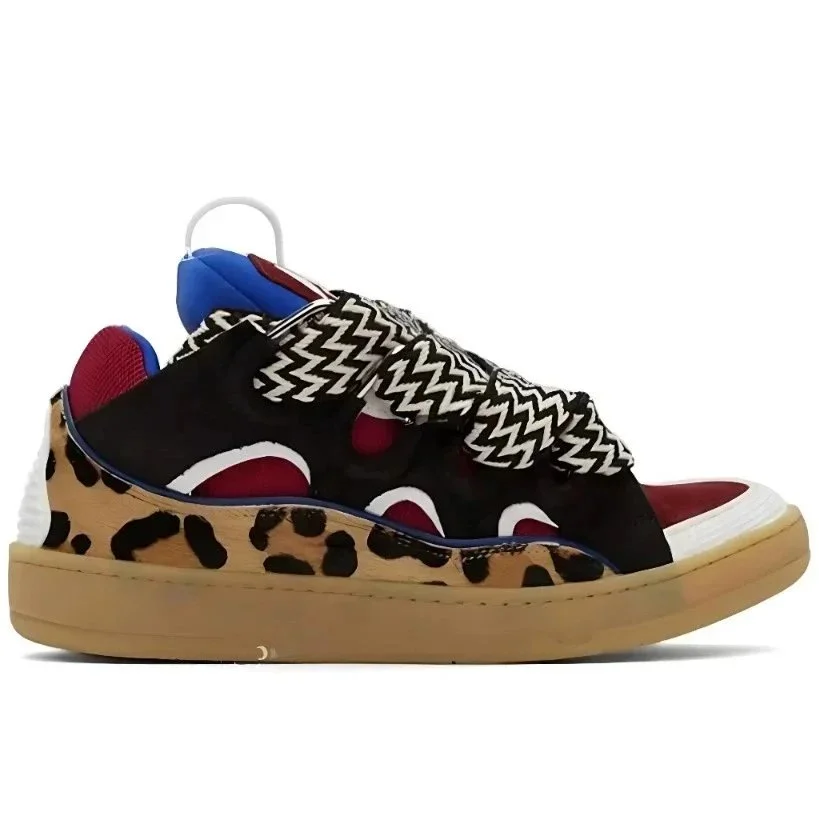 Other Unisex Leopard Print & Zigzag Sneakers Brown - 1