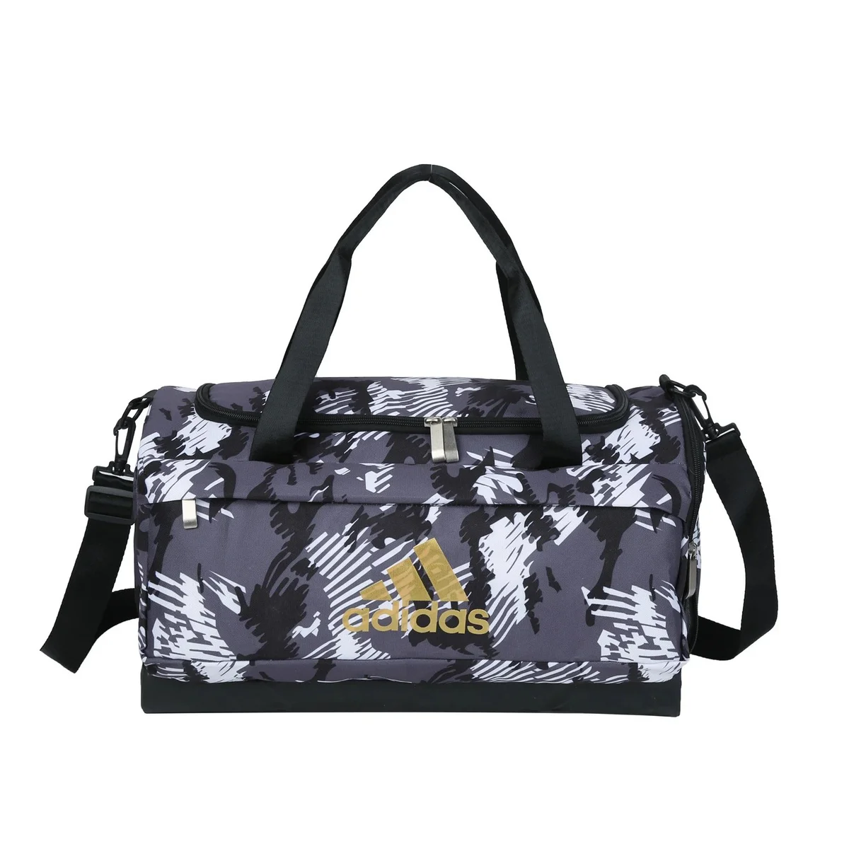Adidas Adidas Camo Print Duffle Bag Grey/White Grey - 1