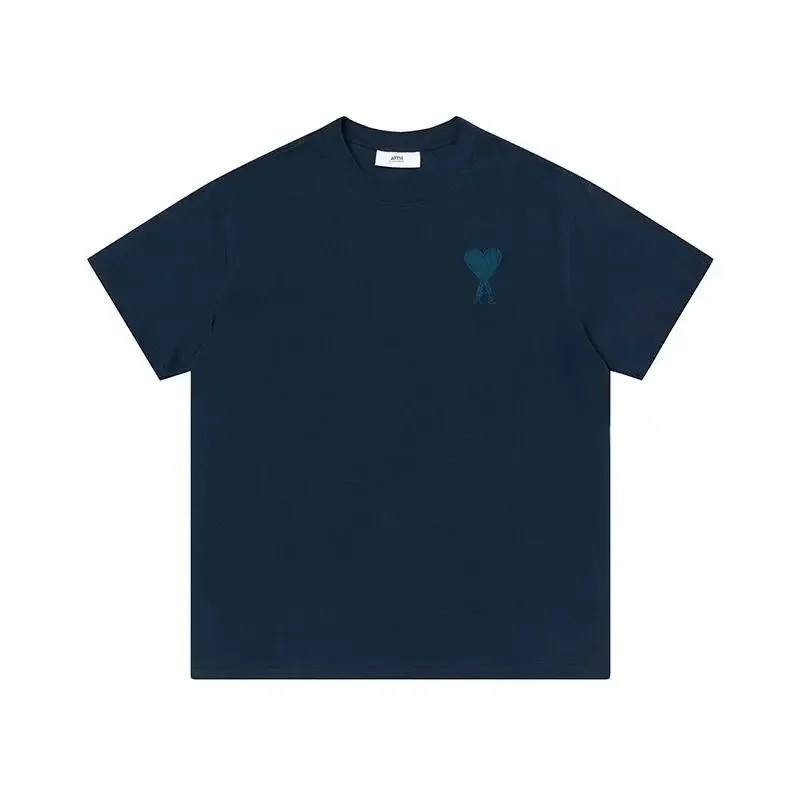 Amaurobius Amaurobius Ami de Coeur Navy Solid T-Shirt Navy - 1