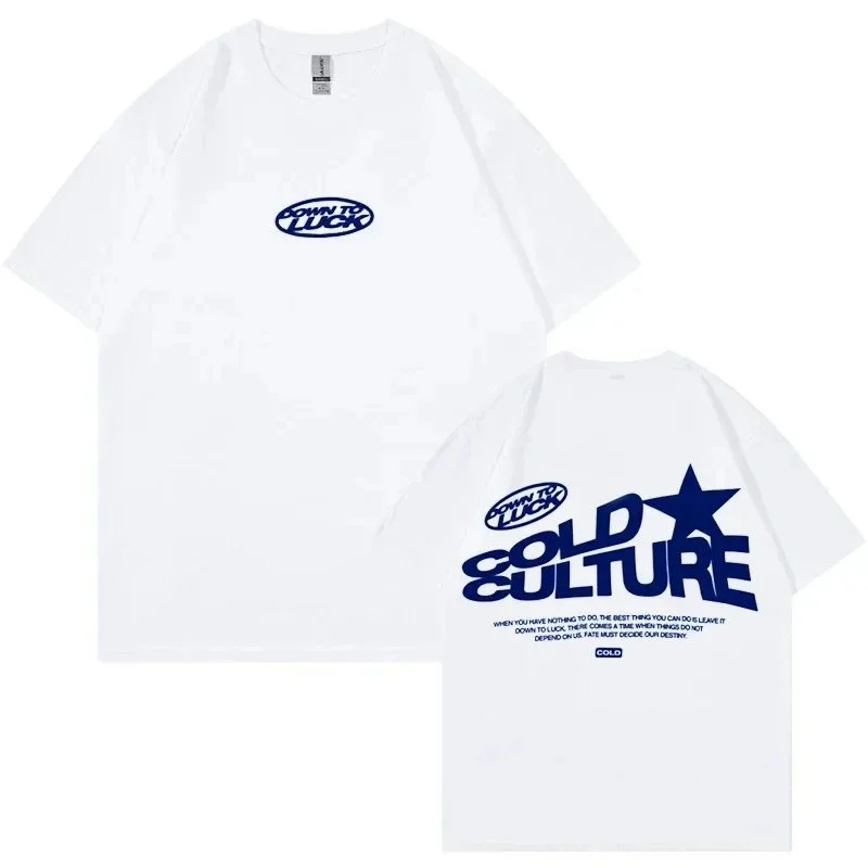 Other White Down to Luck Cold Culture T-Shirt White - 1