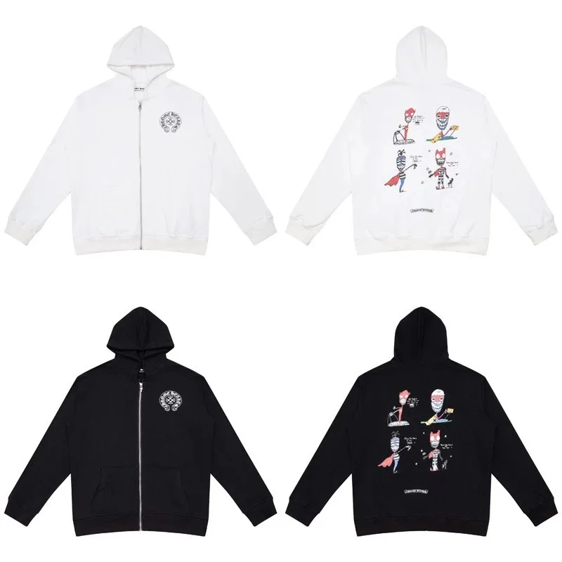 Chrome Hearts Chrome Hearts CH Cross Zip-Up Hoodie BlackBF5004 Black - 1