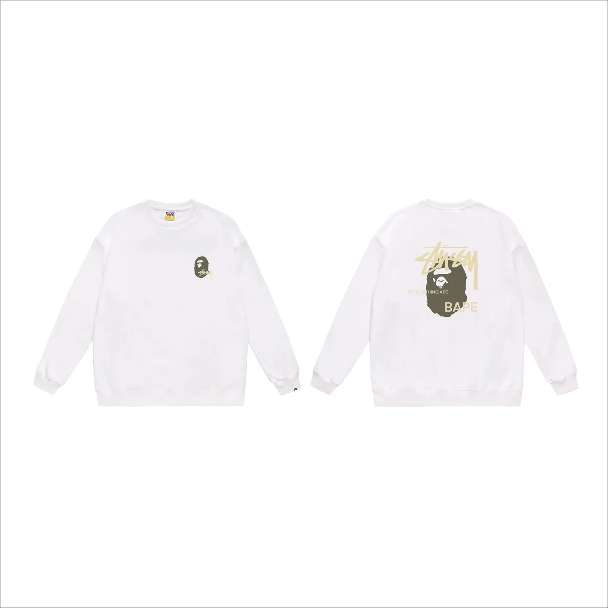A Bathing Ape A Bathing Ape BAPE STA White Crewneck Sweatshirt White - 1