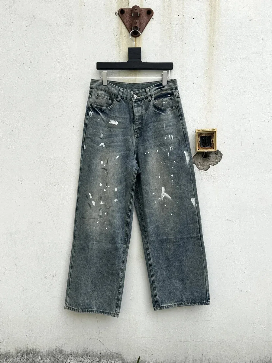 Other AC Painted Blue Splatter Denim Jeans Blue - 1