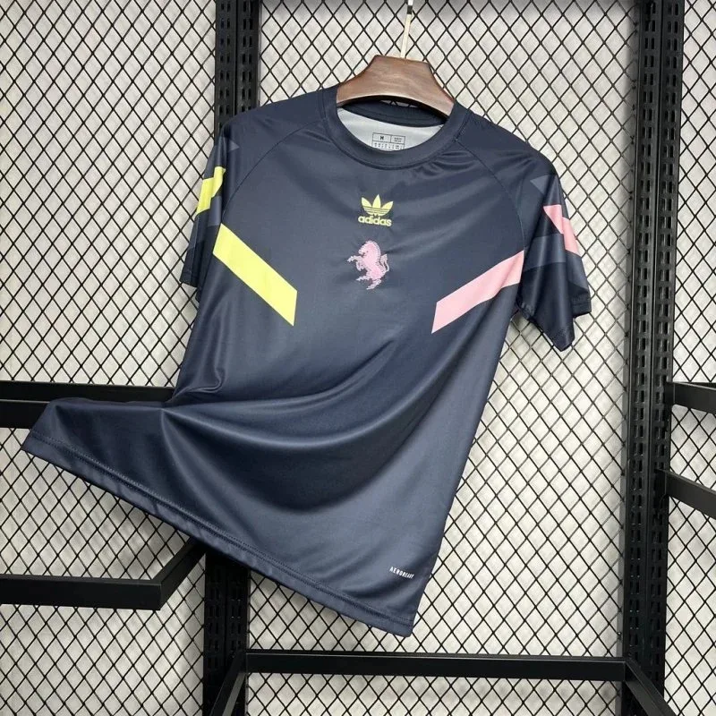 Adidas Adidas Linear Navy/Yellow/Pink T-Shirt Navy