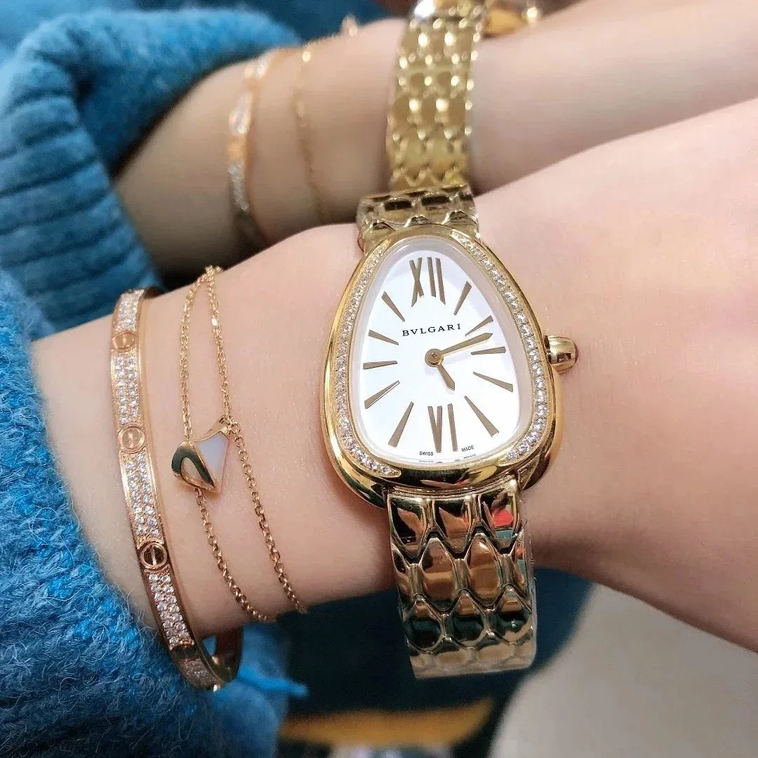 Bvlgari Bvlgari Serpenti Gold/White Diamond Watch Gold