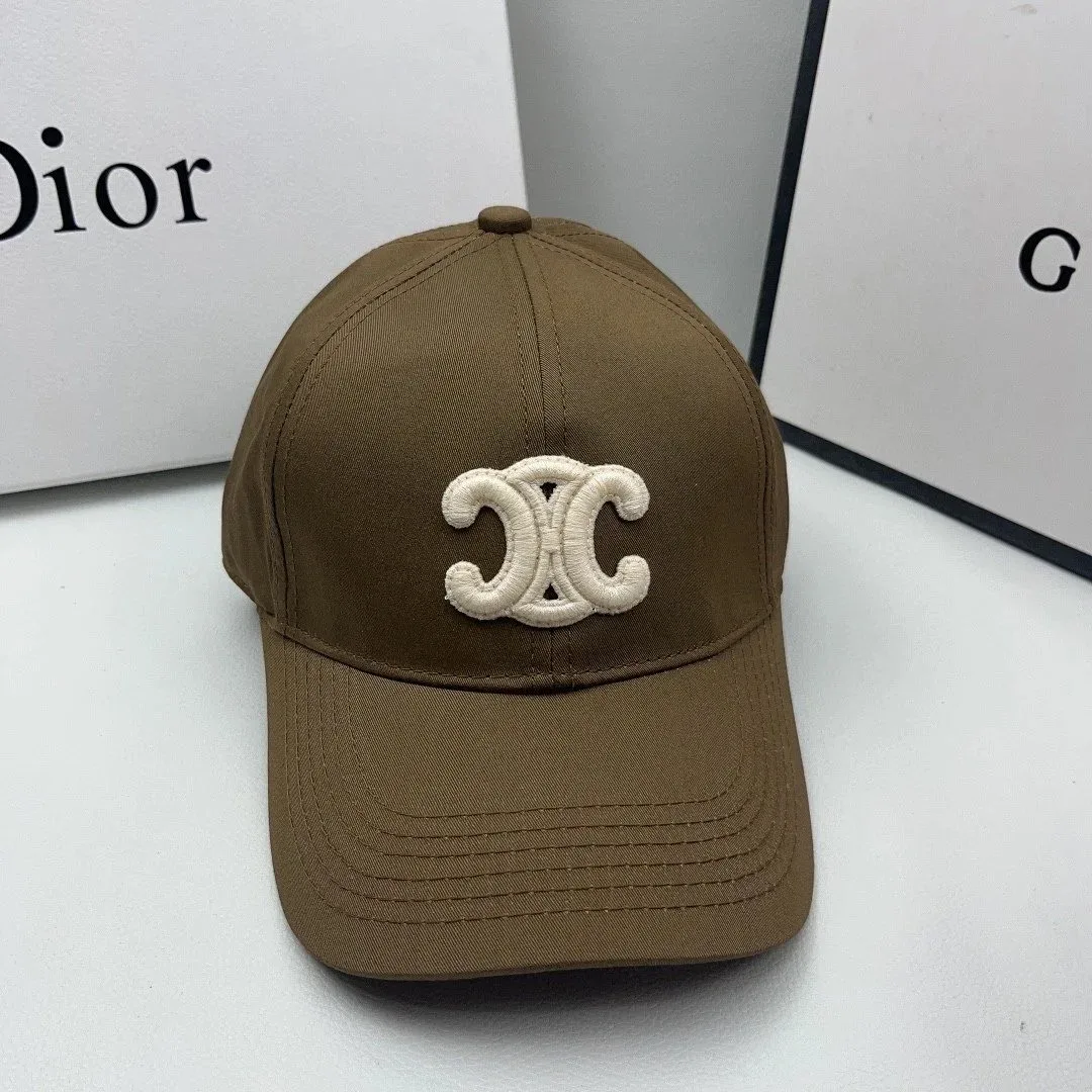 Dior Dior Brown Baseball Cap with Interlocking Logo Brown