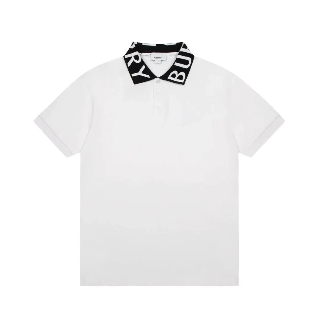 Burberry Burberry TB Monogram Logo Collar Polo Shirt White White