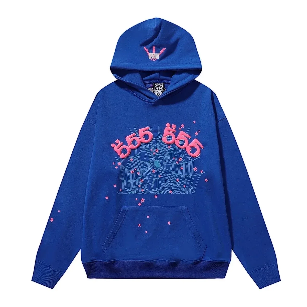 Revenge Revenge 555 Spider Web Electric Blue Hoodie Blue - 1