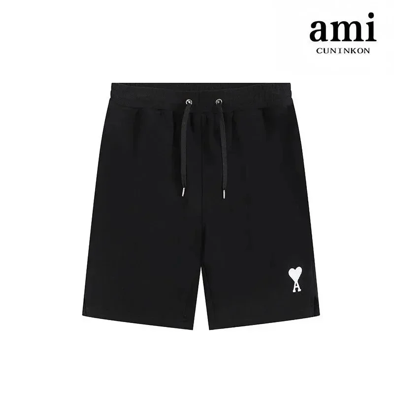 Ami Paris Ami Cuninkon Black A16 Embroidered Shorts Black - 1