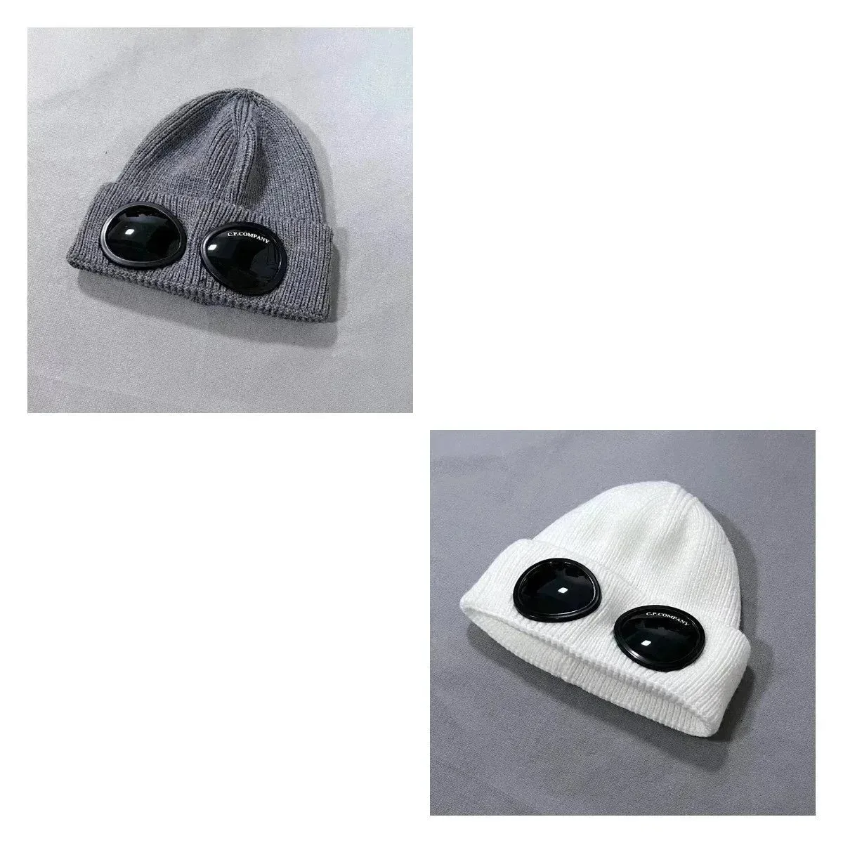 CP Company CP Company Goggle Beanie ALBB-灰+白 Grey - 1